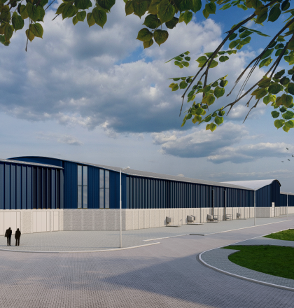 De exterieur van drinkwaterfabriek WPJ in Andijk