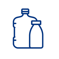 Illustratie icoon Fles water noodpakket