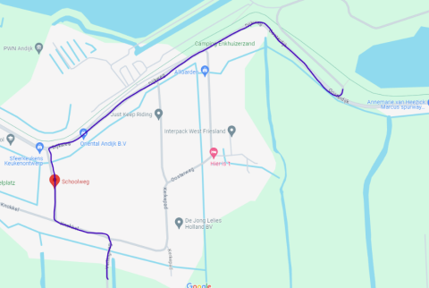 Route Middenmeer Andijk
