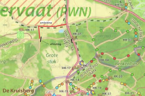 Omleiding Reservaatweg Heemskerkerduin