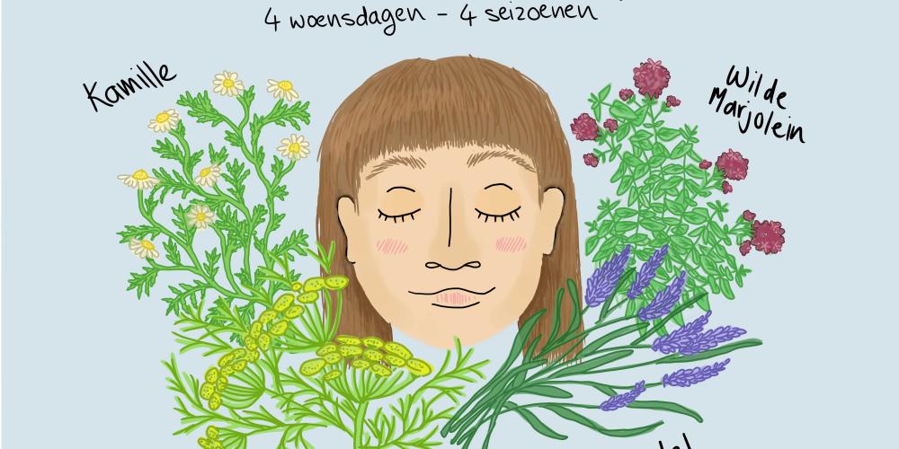 illustratie wilde planten en kruiden